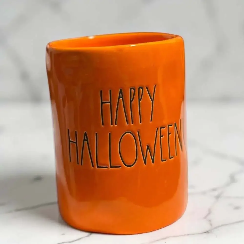 Rae Dunn happy Halloween candle, (double-sided)